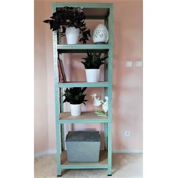 regál meets-ecommerce UG Kovový regál 155x60x30 cm, 4-6 polic barva: pozink, počet polic: 4 police