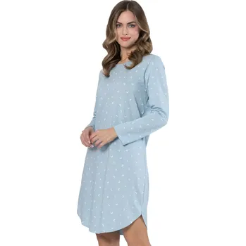 Dámská noční košile Dámská noční košile Maryna 1647 LEVEZA – Pohodlí a elegance Barva/Velikost: modrá / XXL