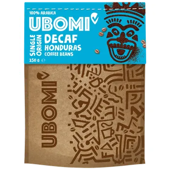 Káva UBOMI Arabica Bezkofeinová zrnková káva CO2 250 g