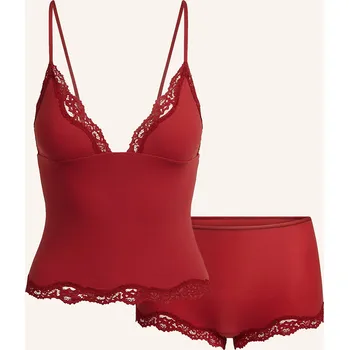 Dámské pyžamo Skims Dámské Krátké Pyžamo Fits Everybody, brick, 40