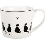 Bílý hrnek s kočkami a srdíčkem Dog&Cat - 12*8*7 cm / 275 ml 226964412