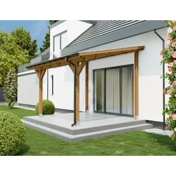 Pergola Dřevěná pergola ke zdi domu 300x300 Premium