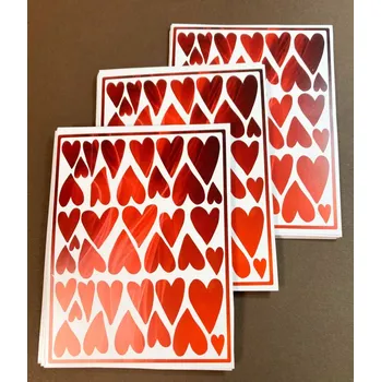 Výuková hračka Srdíčka 38 ks (samolepky na archu)