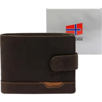 Peněženka Peněženka Nordee HJORT 035L - tmavě hnědá