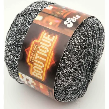 Příze Lurexová příze Katia - černo stříbrná