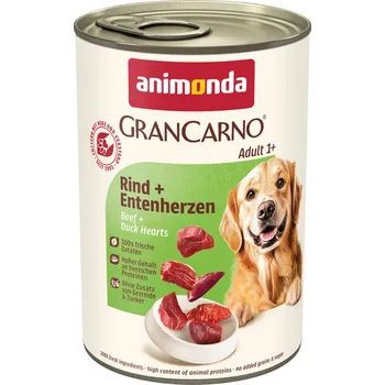 Krmivo pro psa 12ks-12x400g animonda GranCarno Original výhodná balení - hovězí a kachní srdce: