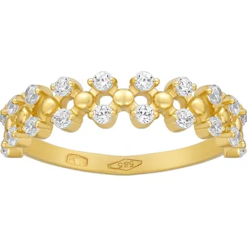 Prsten Zlatý prsten Eliora ze žlutého zlata s Brilliance Zirconia velikost obvod 60 mm FNNNF259RGYW-obvod 60 mm