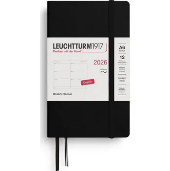 Diář Weekly Planner 2026 Pocket (A6) Black