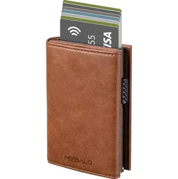 pouzdro na notebook MYBALO Carryx skládací peněženka s výsuvným držákem na karty, Brown