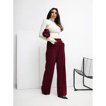 Sweatpants-RV-DR-A1062.48-burgundy RUE PARIS bílá | tmavě červená 3480694