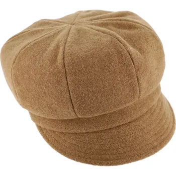 Čepice Fiebig - Headwear since 1903 Dámská zimní béžová vlněná nepromokavá bekovka - Sympatex Velikost: 58 cm