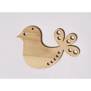 Výuková hračka Ptáček z překližky 3. – 14,5 x 9,5 cm (Polotovar k dotvoření)