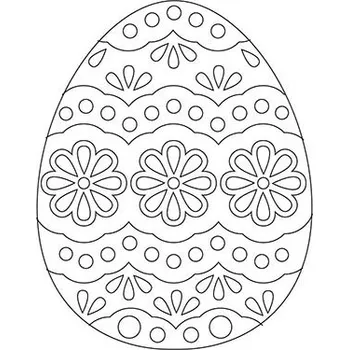 Samolepící dekorace velikonoční VAJÍČKO III. / 15x12 cm (Samolepicí šablona na pískování)