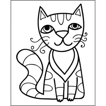 KOČKA I. / 12x15 cm (Samolepicí šablona na pískování)