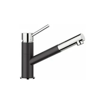 Vodovodní baterie Blanco KANO-S silgranit černá/chrom, beztlaková - 527652