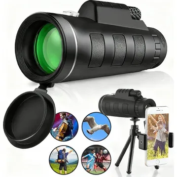 MONOKULÁRNÍ TELESKOP S HRANOLEM, VODĚODOLNÝ DALEKOHLED SE STATIVEM A DRŽÁKEM