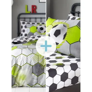 Povlečení Sada dětského povlečení a prostěradla fotbal