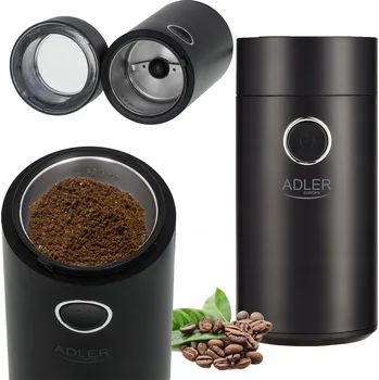 Mlýnek na kávu Elektrický mlýnek Adler Black Gold/Silver 150 W černý
