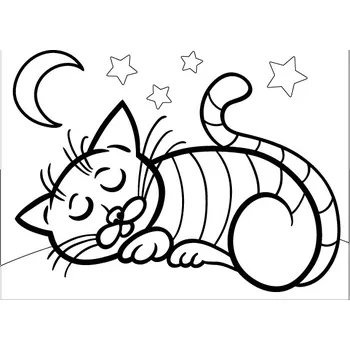 KOČKA / 20x15 cm (Samolepicí šablona na pískování)