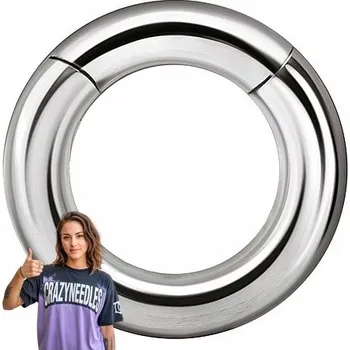 Náušnice Kroužek clicker do ucha/nosu - stříbrný 3,0/22