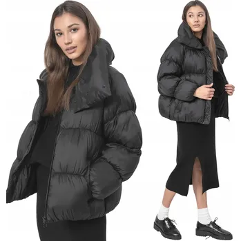 Dámská bunda DÁMSKÁ BUNDA Outhorn PROŠÍVANÁ ZIMNÍ TEPLÁ ČERNÁ PÉŘOVÁ XS