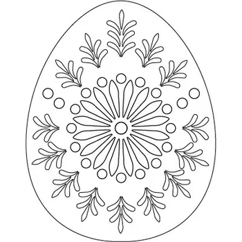 Samolepící dekorace velikonoční VAJÍČKO V. / 12x15 cm (Samolepicí šablona na pískování)