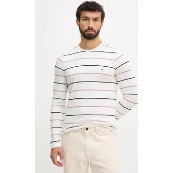 Tričko s dlouhým rukávem Tommy Hilfiger bílá barva, MW0MW41379 00C, vel. XXL