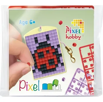 Pixel klíčenka beruška nebo motýl 1ks