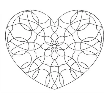 SRDCE II. / 15x12 cm (Samolepicí šablona na pískování)