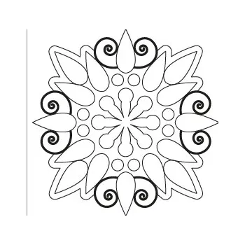 MANDALA U / 10x10 cm (Samolepicí šablona na pískování)