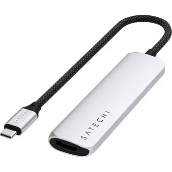 Notebook Satechi 4in1 USB-C Slim Multiport stříbrná (ST-P4SS)