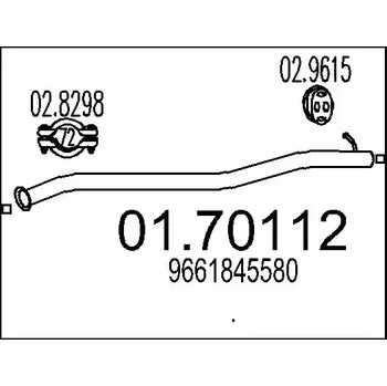 Auto-moto MTS Výfuková trubka MTS 01.70112