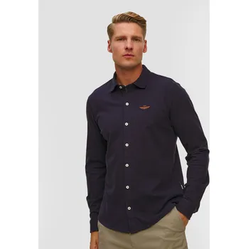 Pánská košile Tmavě Modrá Pánská Košile Aeronautica Militare 252ca1265up00342-8184
