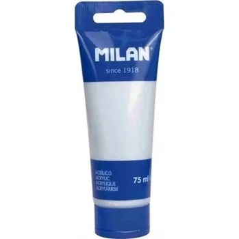 Výtvarná barva Akrylová barva Milan, 75 ml, stříbrná