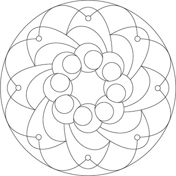 mandala 15. / 20x20 cm (Samolepicí šablona na pískování)