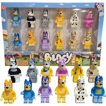 Figurka SET Figurek BLUE a BINGO s rodinou12 ks