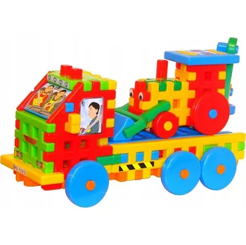 ostatní stavebnice Stavebnice - Nákladní auto s bagrem 12