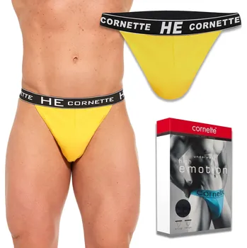 Pánské spodní prádlo Cornette Slipy žluté, velikost M