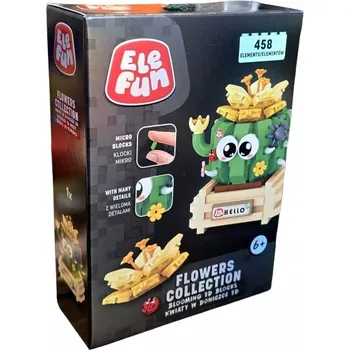 ostatní stavebnice STAVEBNICE ELEFUN FLOWERS Micro stavebnice KVĚTINY V KVĚTINÁČI 3D 458 dílků 294