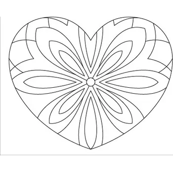 SRDCE IV. /15x12 cm (Samolepicí šablona na pískování)