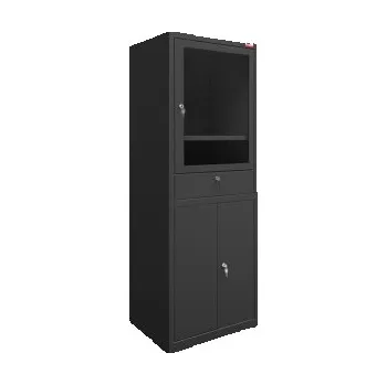 Skříňka na nářadí Počítačová skříň STIER se zásuvkou a dvířky, 1750x650x550mm, černá - B STIER