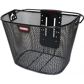 košík na kolo Koš KLICKfix Uni na řídítka černý hustě vypletený