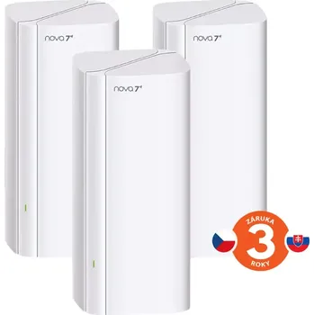 Tenda Nova EE3 Pro (3-pack) WiFi7 BE3600 Mesh Gigabit system, 9x GLAN/GWAN, WPA3, VPN, CZ app