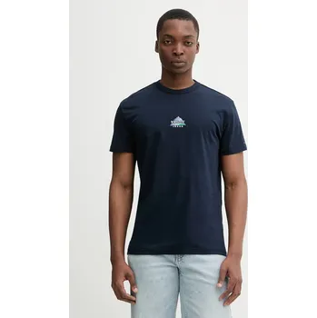 Bavlněné tričko Tommy Jeans DM0DM22311 námořnická modř 59X, vel. M