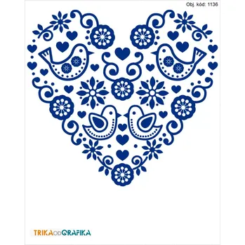 Textilie k potisku Srdíčko modré – nažehlovačka 14x11