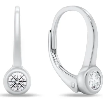 Náušnice Brilio Silver Třpytivé stříbrné náušnice se zirkony LME276 + 2 měsíce na vrácení zboží