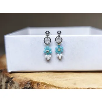 Náušnice Bellakvět Puzetové náušnice "Adria" - Miyuki & Ocel