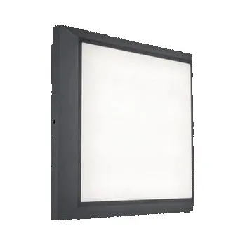 Lampa stropní svítidlo nástěnná LED čtvercová 22 cm tmavě šedá 4000K Lutec