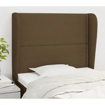 VidaXL Čelo postele s ušima, tmavě hnědé,