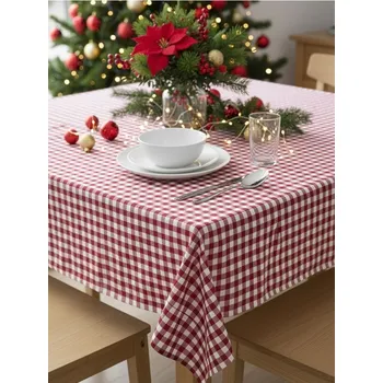 ubrus Sinsay - Kostkovaný ubrus - červená - 201II-33X - 201II-33X-ONE